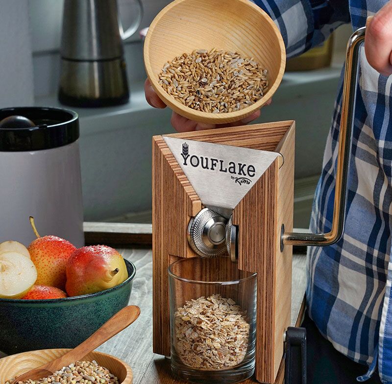 KoMo FlicFloc | Flockenquetsche | Buche massiv | kinderleichte Bedienung | frische Haferflocken – Bild 9