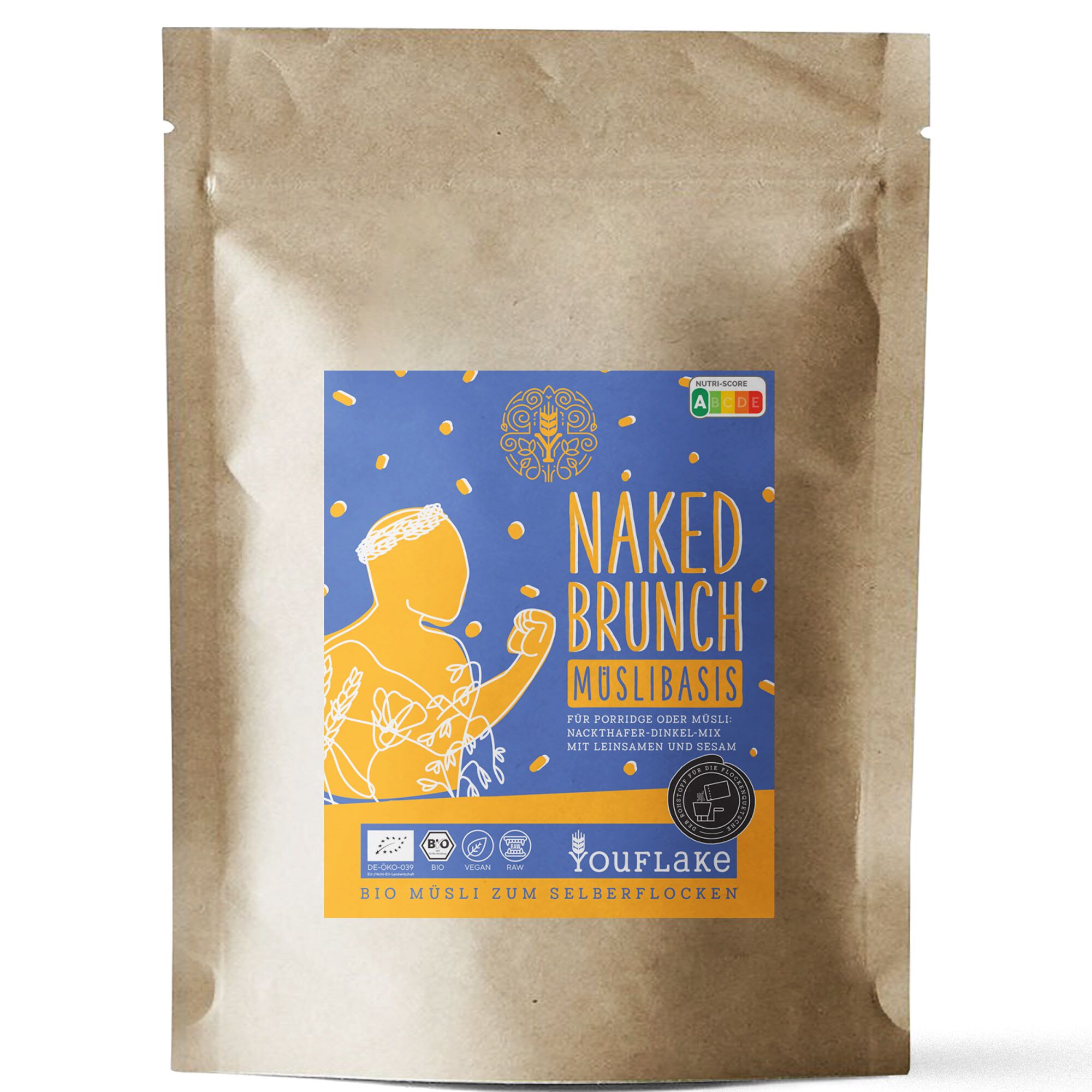 YouFlake Naked Brunch Müsli Basis 2,5 kg Front