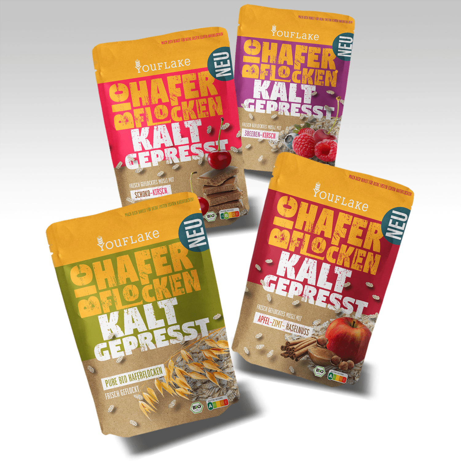 Ich will sie ALLE! Probierpaket | Bio Müsli KALTGEPRESST | 4 Sorten – Bild 2