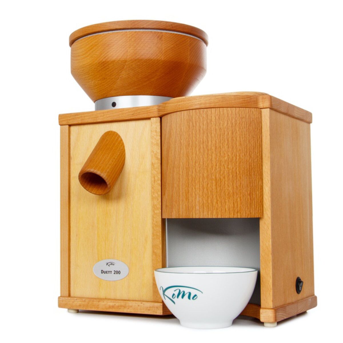 KoMo Duett 200 | elektrische Mühle + Flockenquetsche | Buche massiv | sehr leistungsfähig | frisches Mehl + frische Flocken – Bild 10