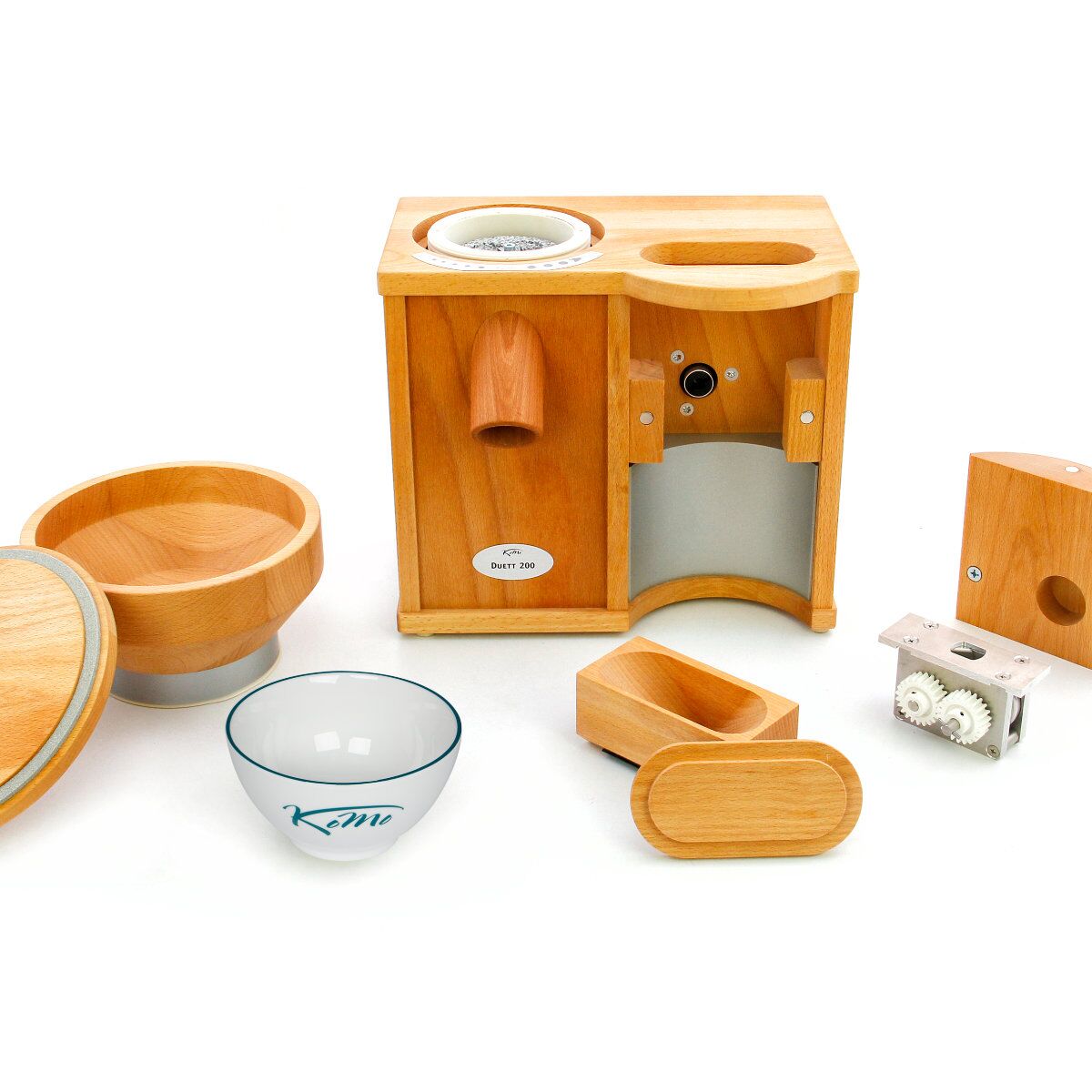 KoMo Duett 200 | elektrische Mühle + Flockenquetsche | Buche massiv | sehr leistungsfähig | frisches Mehl + frische Flocken – Bild 11