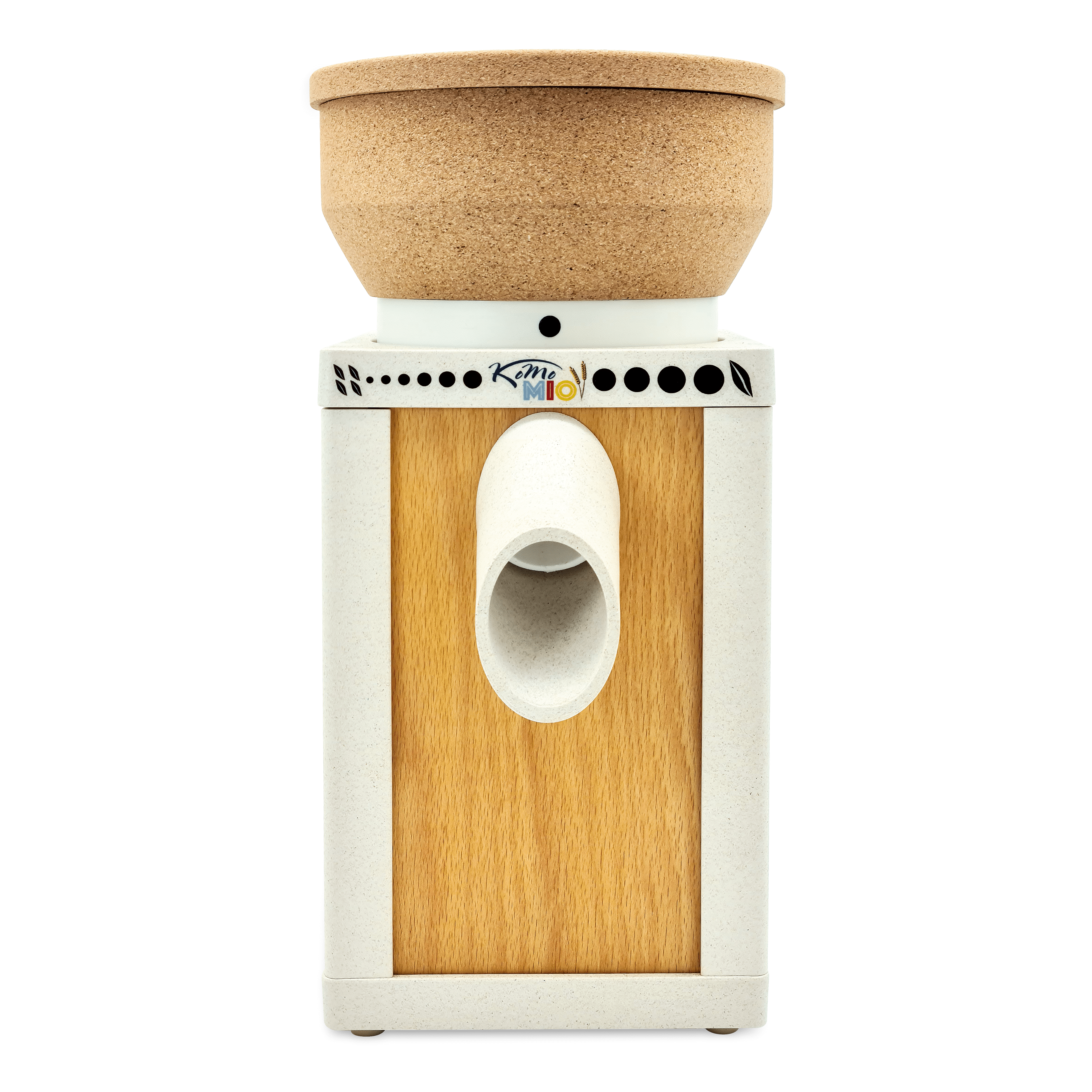 KoMo KoMoMio ECO mit Kork-Trichter | Arboblend® | Buche | 100 g/min | 12 Jahre Garantie