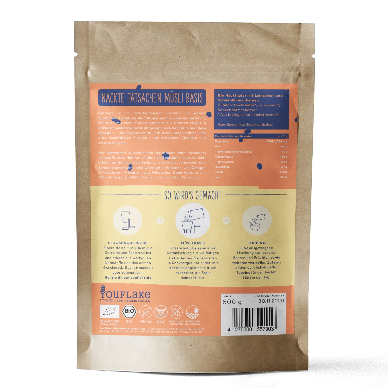 Nackte Tatsachen Müsli Basis